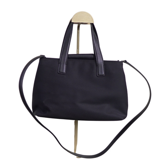 Coach 2-Way Nylon and Leather Medium Black Satchel w/ Crossbody Strap GOK-7400 - Picture 2 of 10